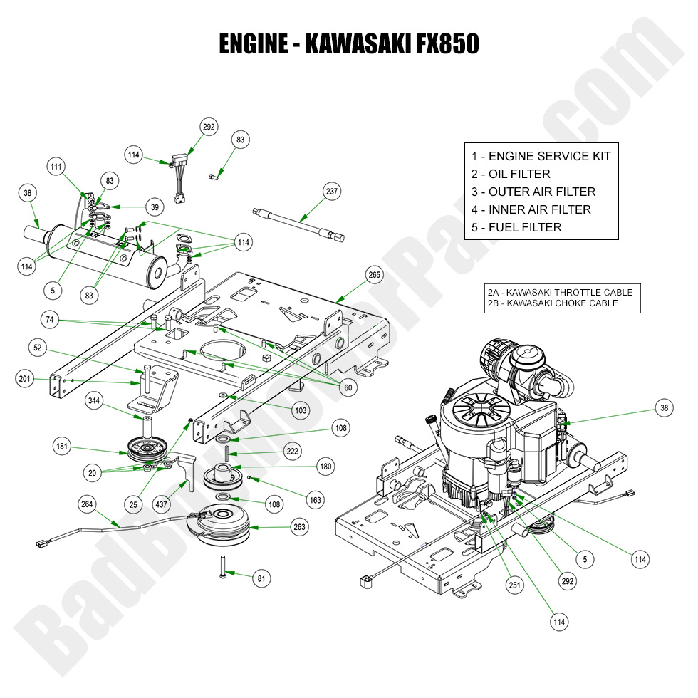 3211 - Bad Boy Mower Parts Lookup > 2023 > Revolt > Engine - Kawasaki FX850V